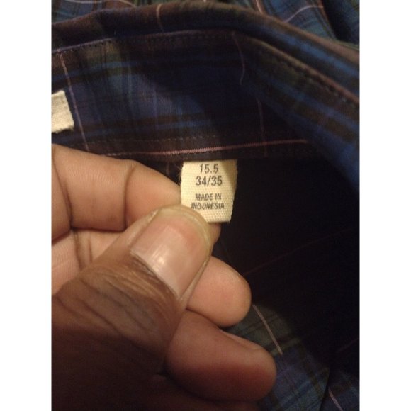 Todd Snyder Blue and Green Plaid Casual Button Down Shirt - Picture 7 of 11